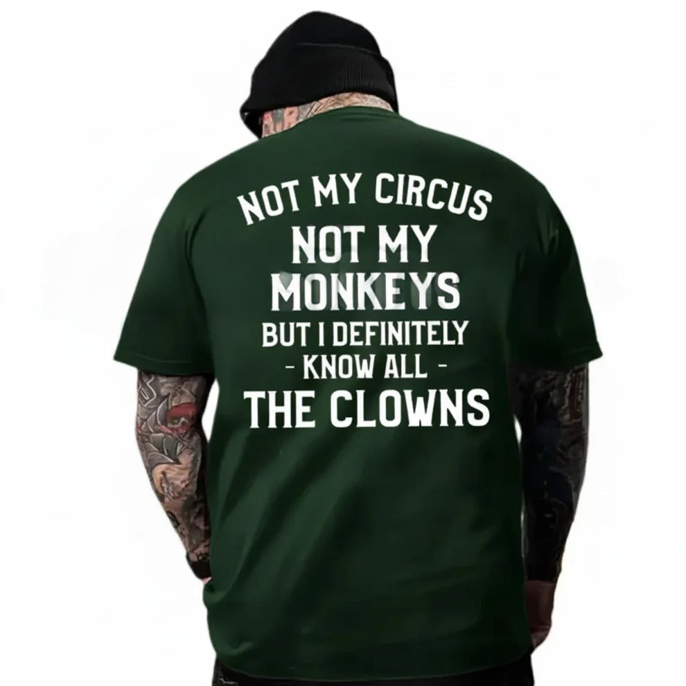 Not My Circus Not My Monkeys Shirt, Funny Quote Tee, Introvert Office Gift