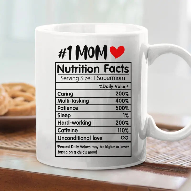 Nutrition Facts Mug, Best Mom Ever Coffee Mug