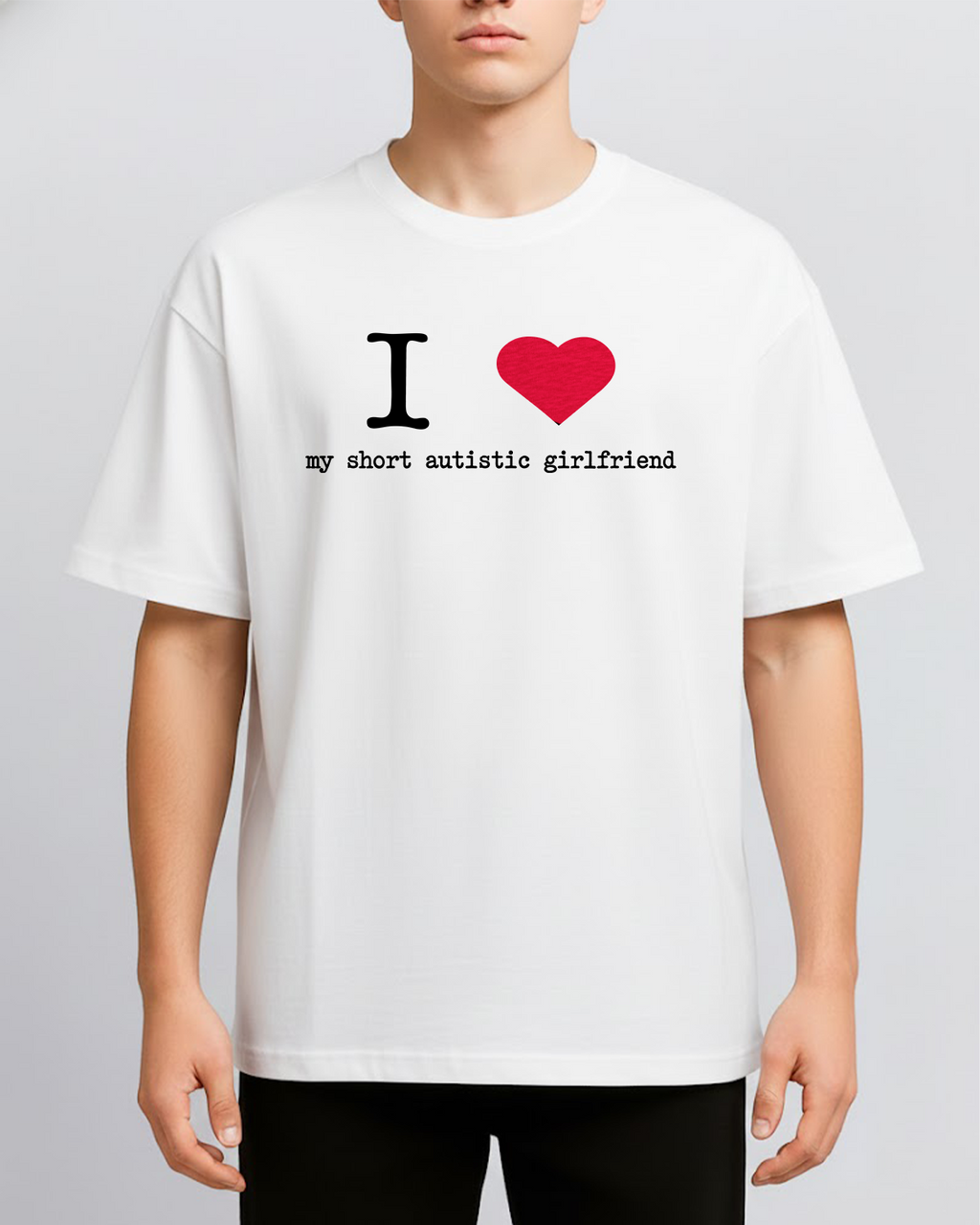 I Love My Short Autistic Girlfriend Shirt, Couple TShirt