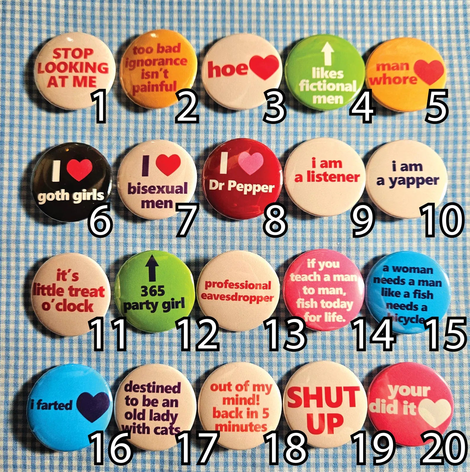 Build Your Own Button Bundle, Custom Pinback Button