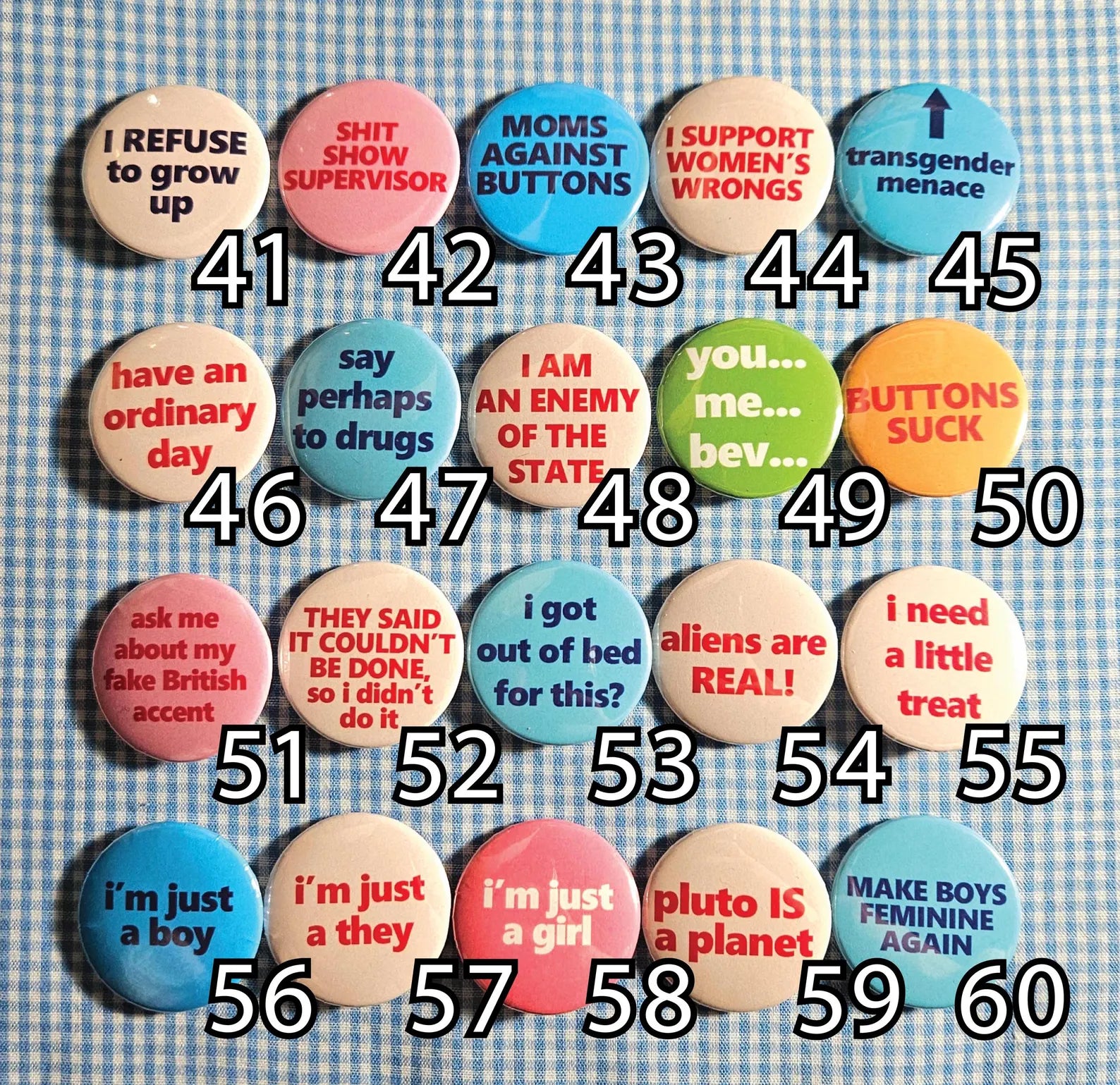 Build Your Own Button Bundle, Custom Pinback Button