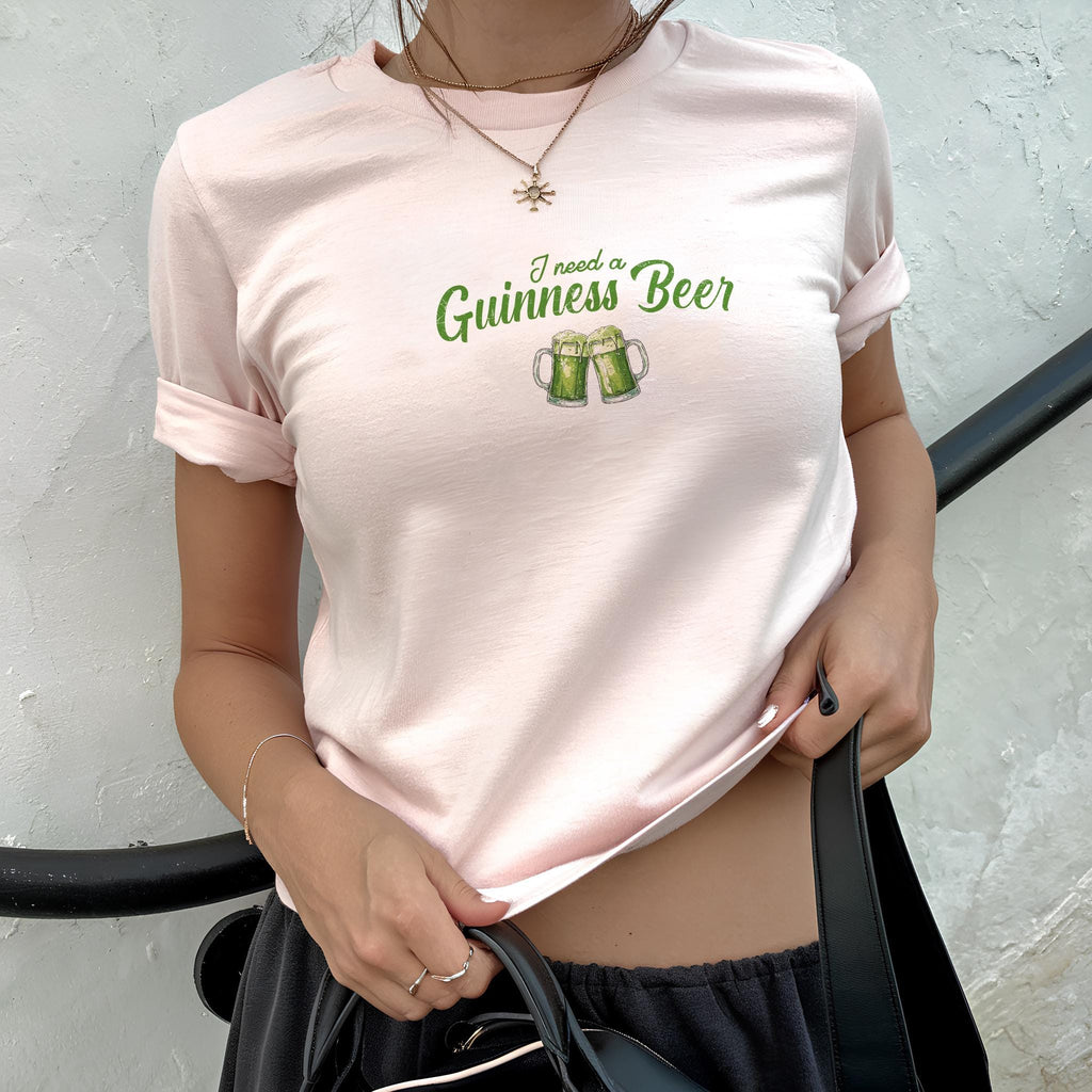I need a guinness drink CropTop, St Patricks Day Baby Tee
