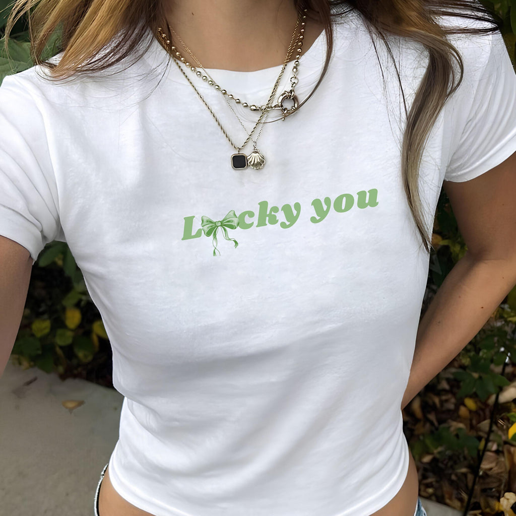 Lucky You BabyTee, Trendy Irish Lucky Shirt