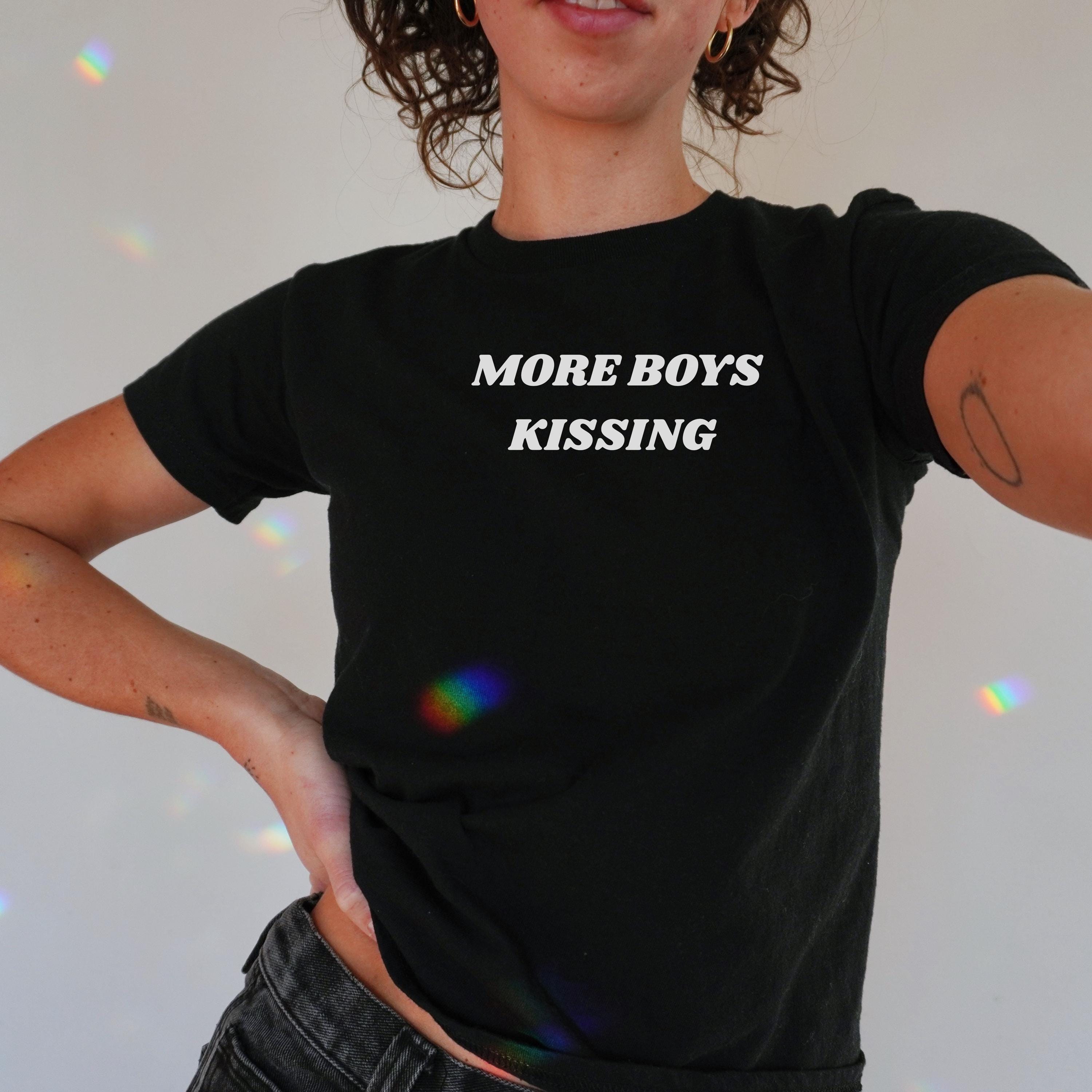 More Boys Kissing Baby Tee, Hockey Romance Shirt