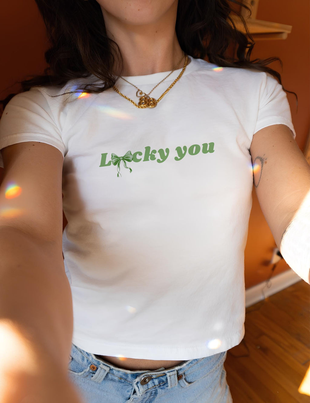 Lucky You BabyTee, Trendy Irish Lucky Shirt