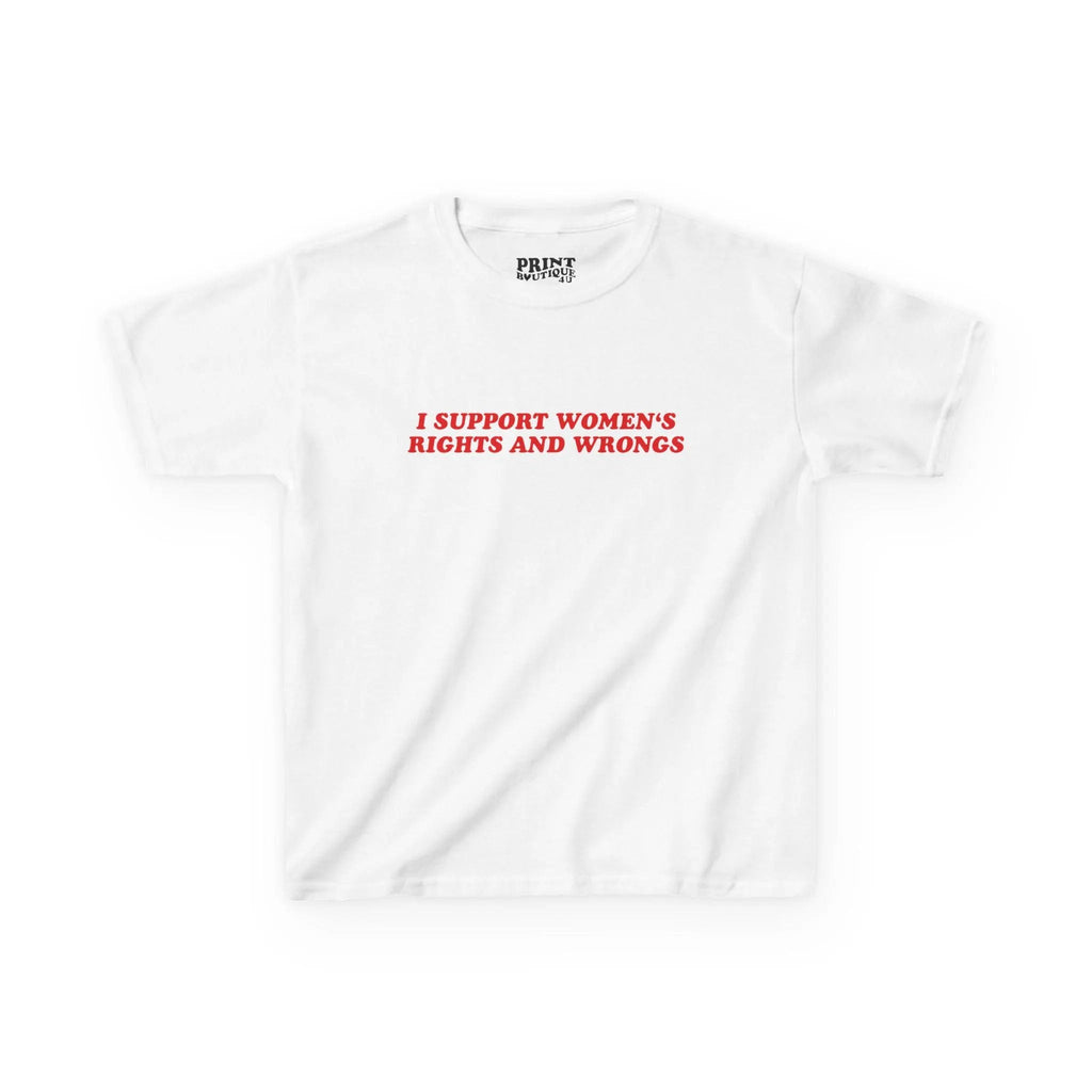 I Support Women's Rights And Wrongs BabyTee, Y2K Style