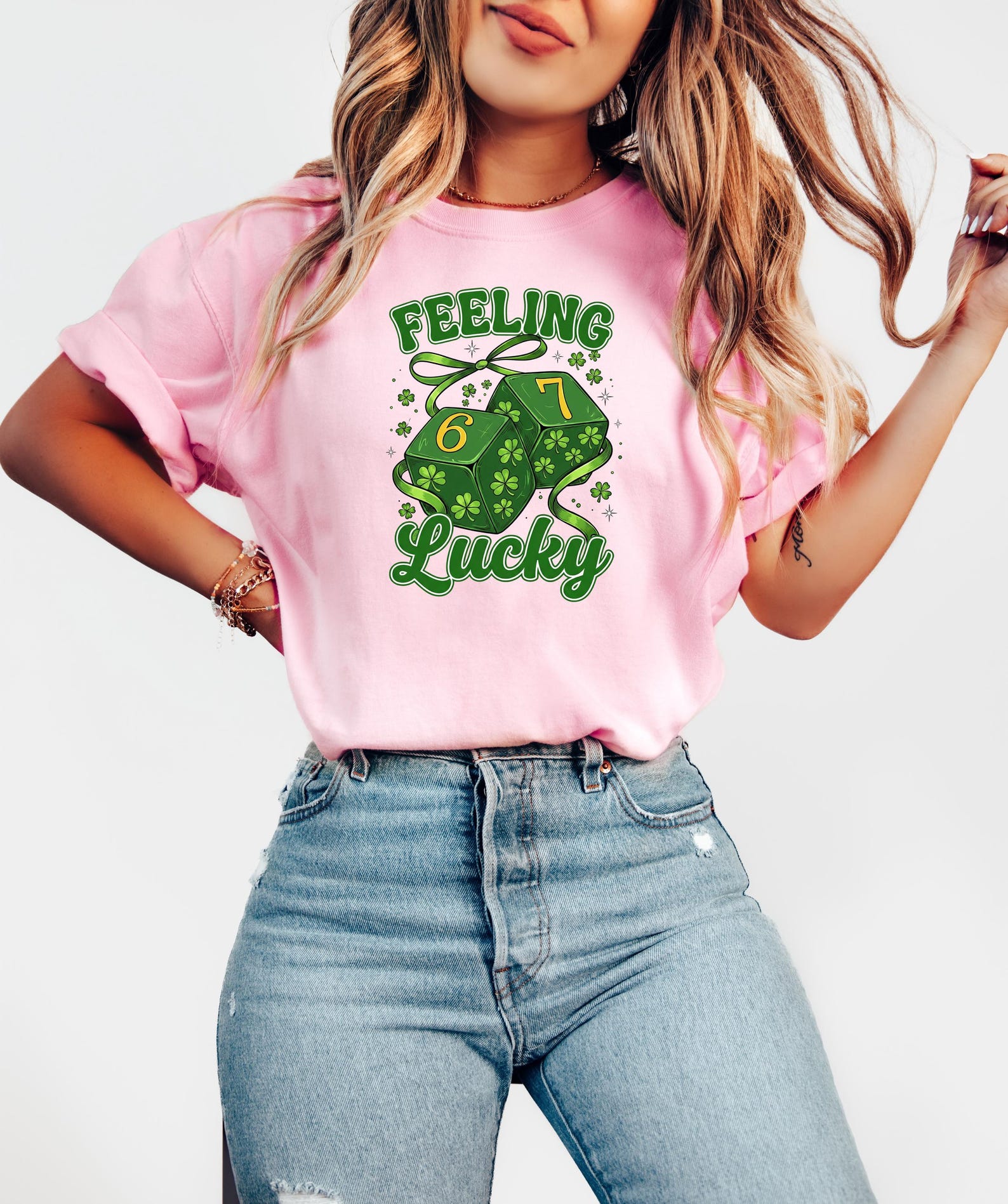 Feeling Lucky Six Seven Sweatshirt, Lucky 67 Tee, St Patrick’s Day