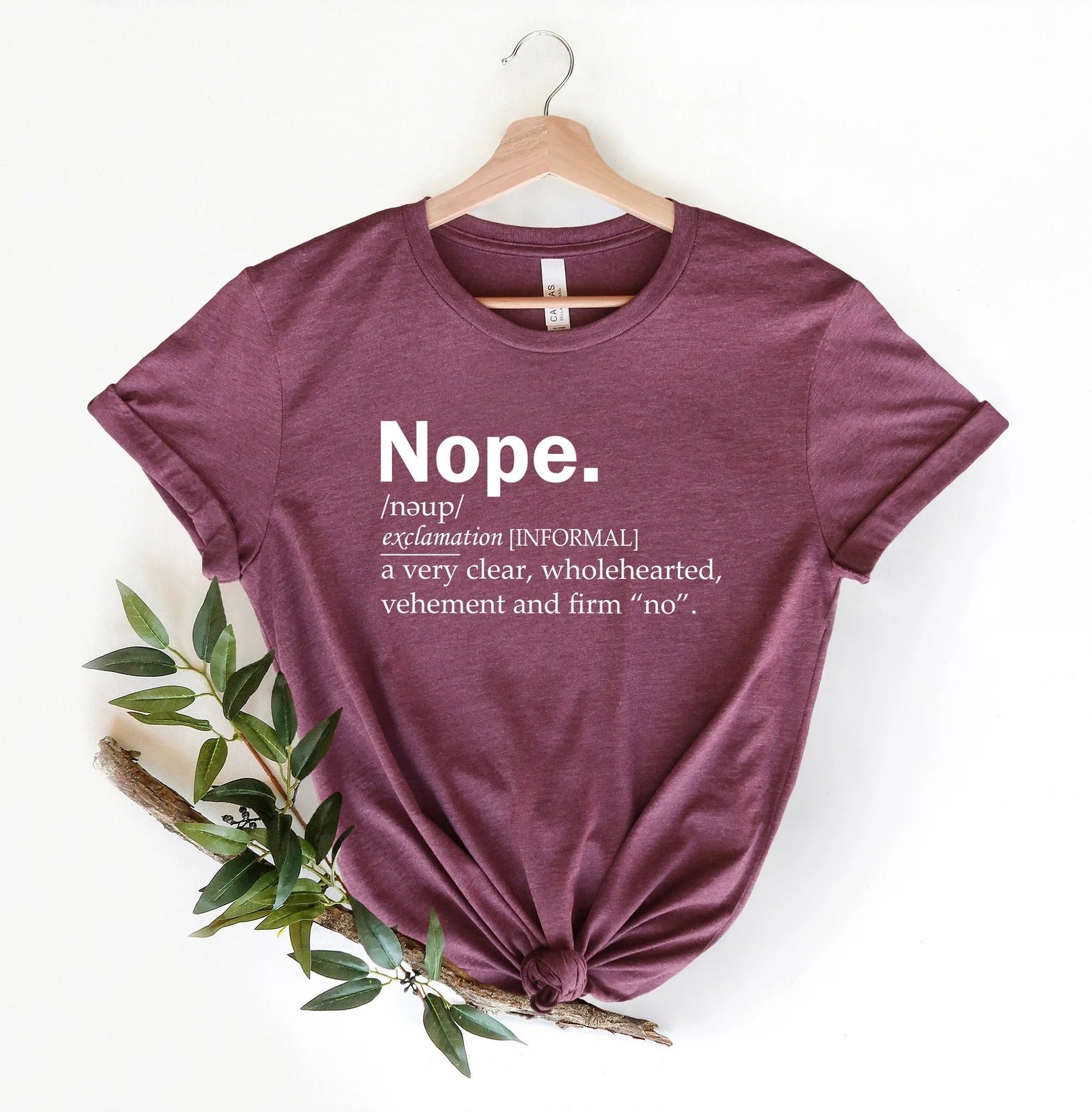 Nope Definition Shirt, Sarcastic Tee, Sassy Gift