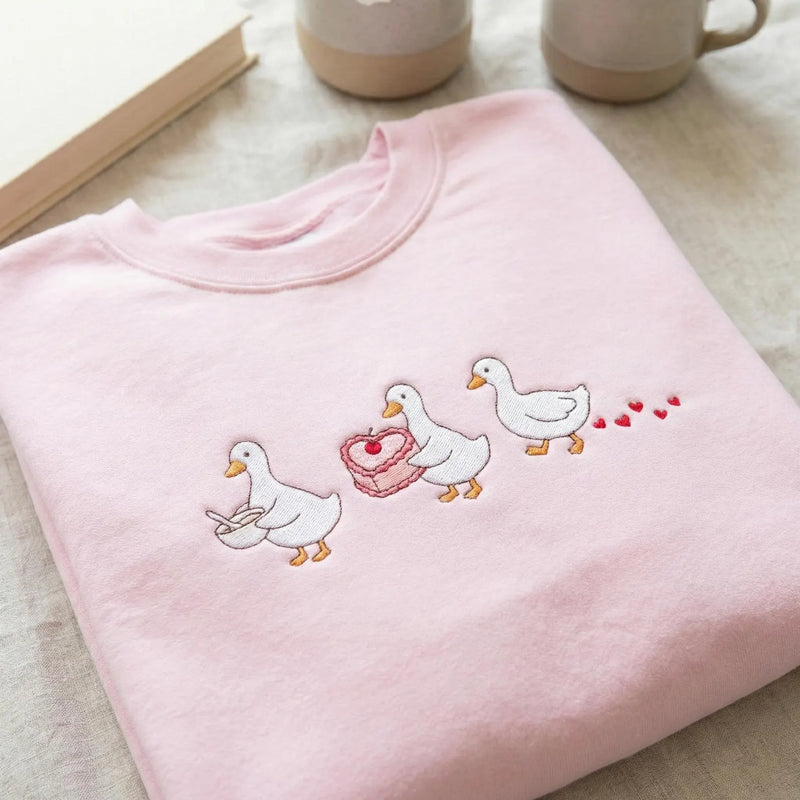 Goose Embroidered Sweatshirt, Silly Goose Embroidered